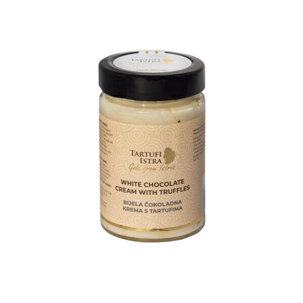 Weiße Schokoladencreme mit Trüffeln